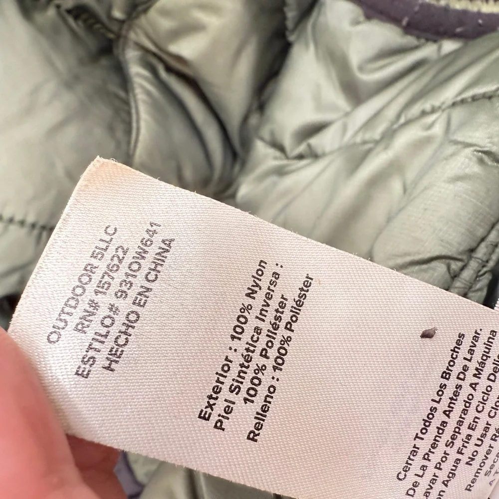 Eddie Bauer Boy's L Large 14-16 Camo Reversible Zip Quilted Hooded Jacket Zip